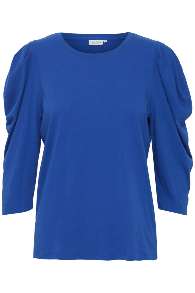 blue long sleeve t-shirt
